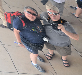 Notre reflet du miroir de la fameuse Bean de Chicago