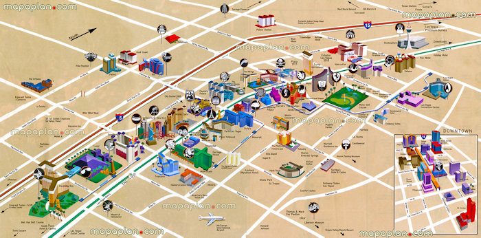 Vue aérienne la strip de Las Vegas