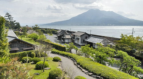 Kagoshima et volcan