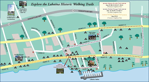 Carte géographique de Lahaina