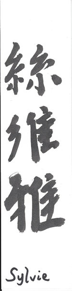 Sylvie-ecrit-en-taiwanais