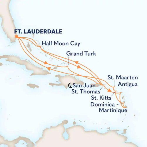 Map Croisière Antilles Orientales 2025-2026