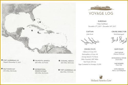 Certificat_Holland America_ Caraibe Ouest 2017